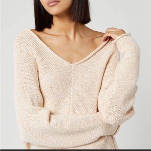 Free People Chamiox Vneck Knitted Sweater